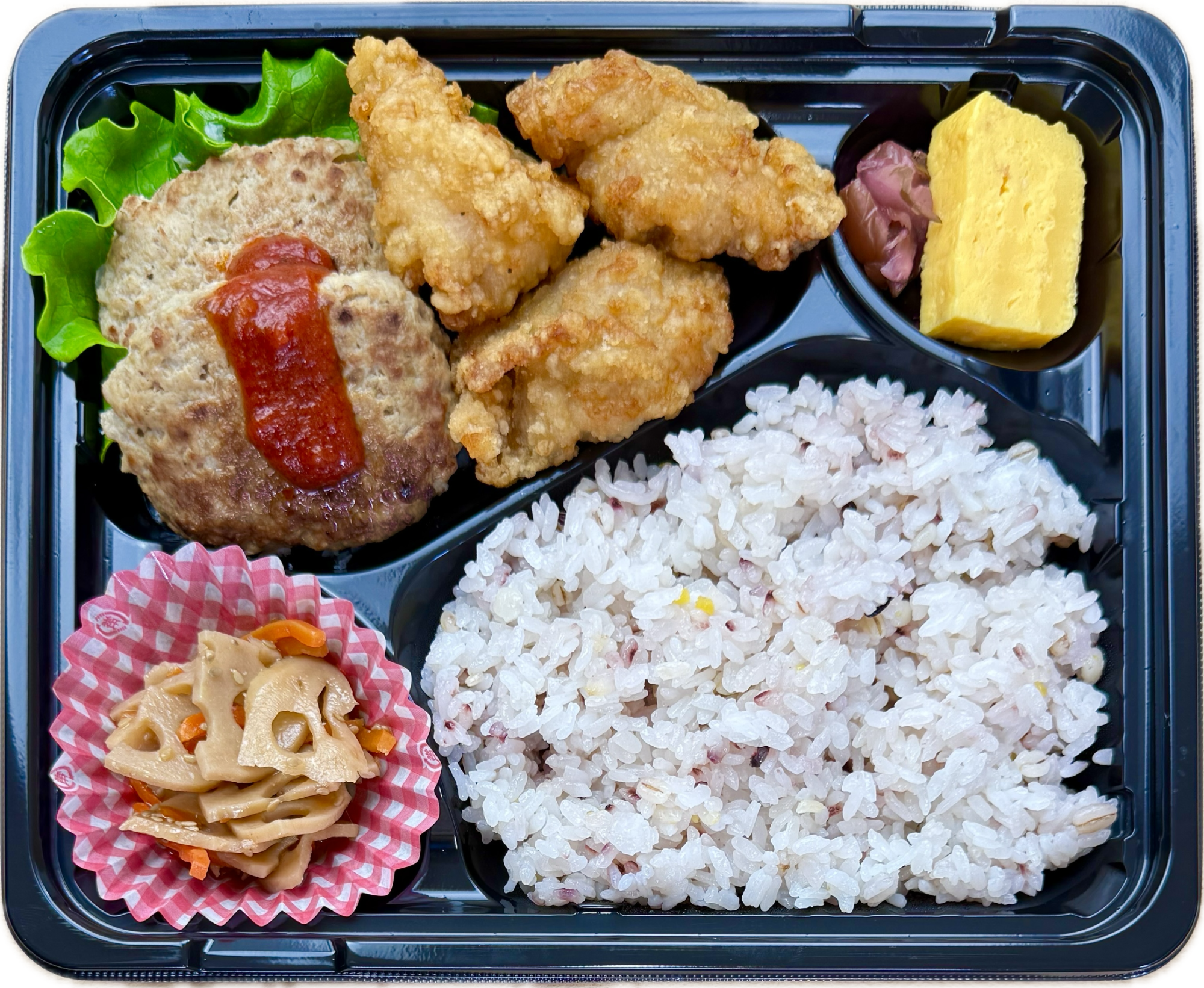 ハンバーグとから揚げ弁当